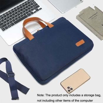 Ultra-thin 15.6-16.1 Macbook Hand Computer Bag with Mouse Pad - Dark Blue & Black