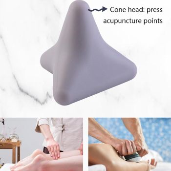 Silicone Thumb Massager For Muscle Relaxation And Fascia Massage Quadratic Blue