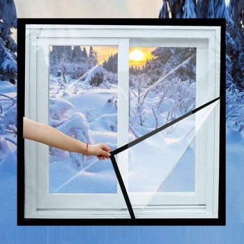 Double-layer Insulation Film for Indoor Windows - Windproof Warm Soundproof - 1.4x1.8m