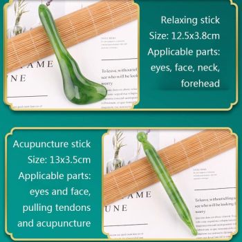 Facial Tendon Stick For Massage And Acupuncture Emerald Green