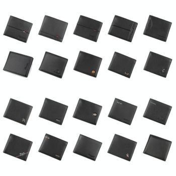 Rfid Men Short Wallet with Card Slots - Black
