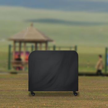 Waterproof 210d Oxford Cloth Bbq Grill Cover - Anti-uv Dust-proof Foldable - Fits Gas Charcoal Electric - 190x71x117cm - Black