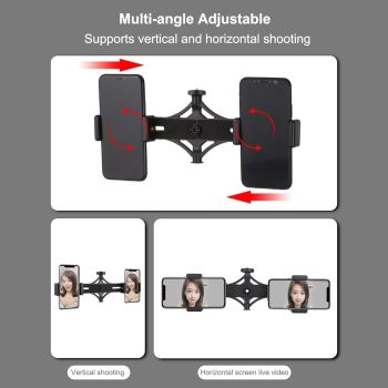 Live Broadcast Phone Bracket & Tripod Mount with Extension Rod & 6.2 Inch Led Ring Light Kit