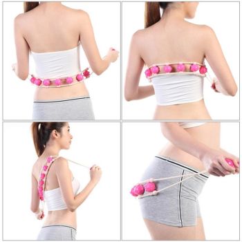 Adjustable Pink Massage Bead Ring For Waist & Back
