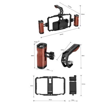 Smartphone Video Rig With Stabilizer Handles For Vlogging And Live Broadcast
