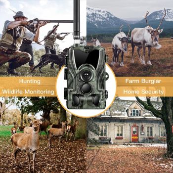 Waterproof 3G Hunting Trail Camera With Night Vision And 120 Degree Pir Angle