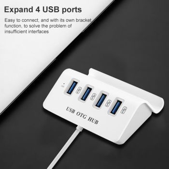 4-In-1 Micro Usb / Usb To 4 Usb 2.0 Otg Docking Station With Stand
