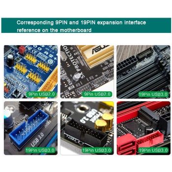 Usb 2.0 Hub Adapter 1 Female To 2 Male