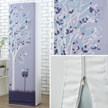 Cat and Bird Fabric Dust Cover for Vertical Cabinet Ac - 170x50x30cm All-inclusive