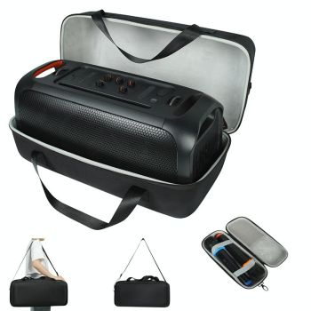 Jbl Partybox On-the-go Hard Eva Storage Bag with Microphone Bag - Shockproof - Black + Orange