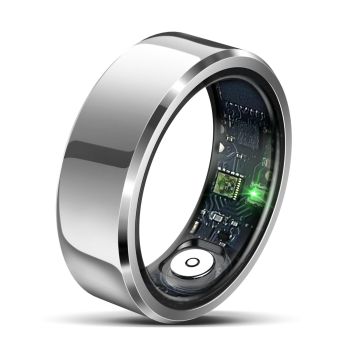 Smart Ring R6 Size 8 Heart Rate Oxygen Sleep Monitor - Black