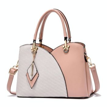 Spacious Texture Handbag - Large Capacity - White