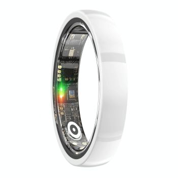 Smart Ring R1000 Size 9 Heart Rate Blood Oxygen Sleep Sports - Black