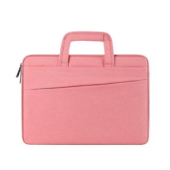 11.6-12.5 Inch Multi-compartment Laptop Sleeve with Waterproof Storage - Rose Pink