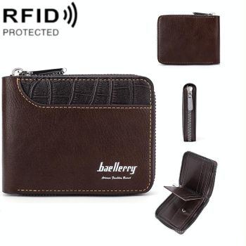 Secure Rfid Blocking Short Wallet - Anti-theft - Black
