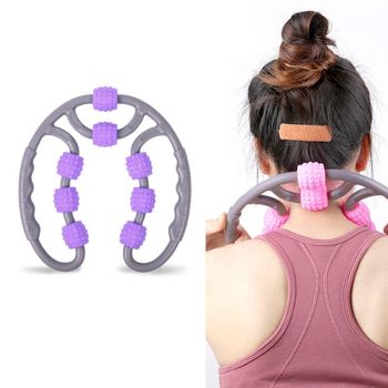 8-Round Yoga Leg Massager Ring-Shaped Roller For Training - Blue