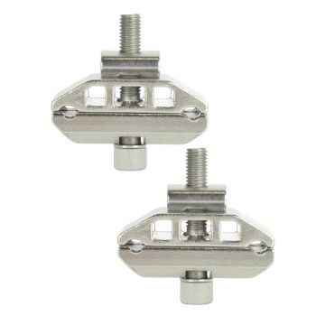 Universal Bike Seat Clamp With Screw Connector - Double Rail Black