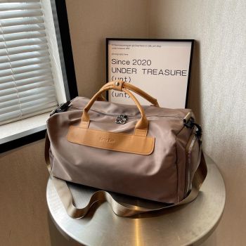 Large Sports Bag with Separate Shoe Compartment - Pink