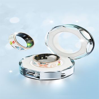 Smart Ring R18 Size 12 Heart Rate Blood Oxygen Sleep Family Care Rose Gold