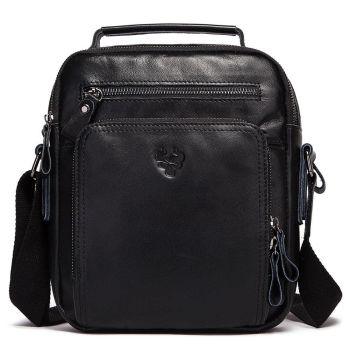 Leather Men Shoulder Bag Mh573 - Khaki