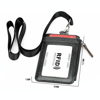Rfid-blocking Leather Card Holder - Antimagnetic