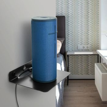 Wall Storage Bracket for Bluetooth Speaker - Universal Size Black