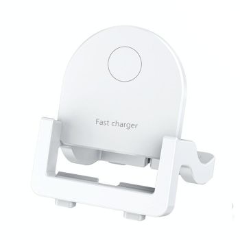 15W Vertical Wireless Fast Charger With Phone Holder - Black