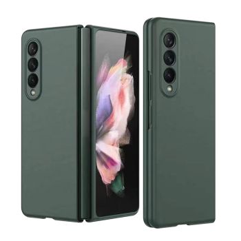 For Samsung Galaxy Z Fold4 5G Foldable Metal-Look Phone Case - Black