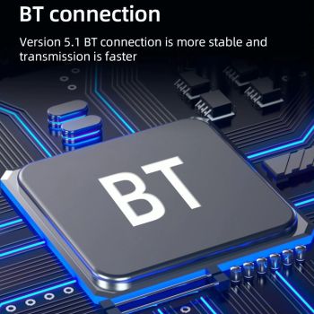 Car Mp3 Player With Voice Assistant & Fm - Colourful Lights Black