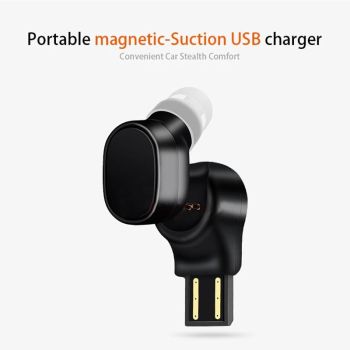 Portable Magnetic Bluetooth Earbud for Iphone - Lesiri X12 - Black