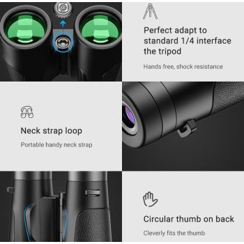 Autofocus 10x42 Binoculars - Fixed Focus Black