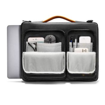 13.3-14 Inch Laptop Shoulder Bag with Messenger Style - Black