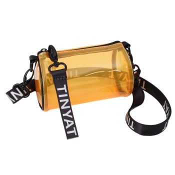 Transparent Pvc Mini Messenger Bag For Women - White