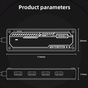 5-In-1 Usb Type-C Docking Station With 4 Usb3.0 Ports Grey