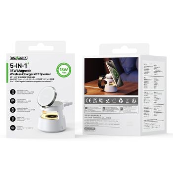 5 In 1 Magnetic Wireless Charger With Bluetooth Speaker