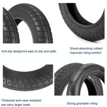 10x2 Inner Tube & Outer Tire Combo for Xiaomi M365 / M365 Pro Electric Scooter - Black