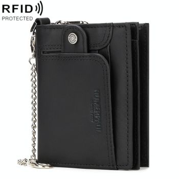 Anti-magnetic Rfid Men Wallet - Secure Protection - Khaki