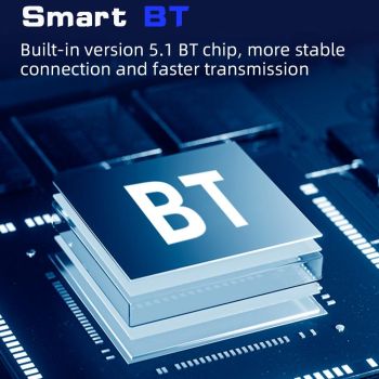 Car Mp3 Player With Voice Assistant & Fm - Colourful Lights Black