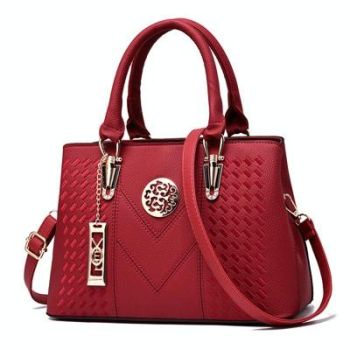 Women Leather Messenger Handbag - Stylish and Functional - Black