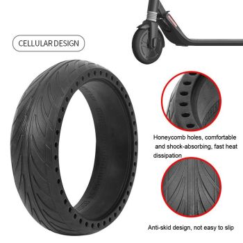 8x2.125 Inch No-inflate Tire for Ninebot Es1 / 2 / 4 Scooter - Black