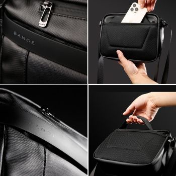 Waterproof Men Crossbody Bag Black