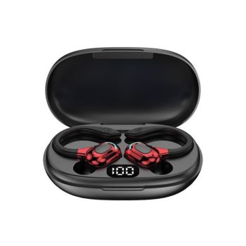Wireless Bluetooth Earphones with Charging Case - F8 - Black Double Ear