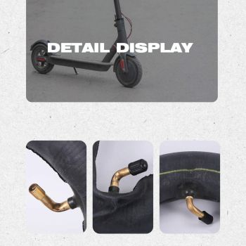 Electric Scooter Inner Tube - 10x2.5 / 2.75 45 Degree Valve Thickened Yellow Stripes