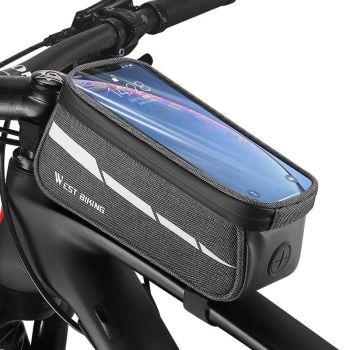 7 Mountain Bike Front Beam Phone Bag - Black