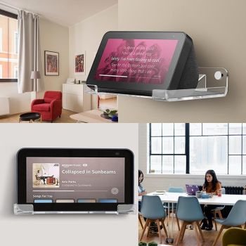 Wall Mount Audio Organizer for Amazon Echo Show 5 - 5.5-inch Transparent
