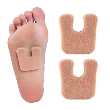 U-Type Sheep Felt Hairy Stickers Skin Colour - White