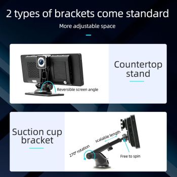 10.26 Inch Car Mp5 Player With Driving Recorder - Carplay / Android Auto Black