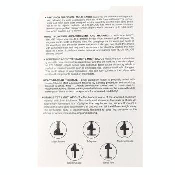 Multifunctional Aluminum Alloy Marking Ruler - t Type