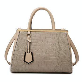 Black Stone Pattern Patchwork Handbag - Shoulder / Crossbody - Black