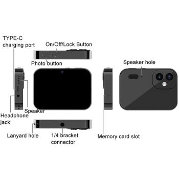 Smart Hd Digital Camera With Touch Screen And Video Recording - Excludes Memory - Black